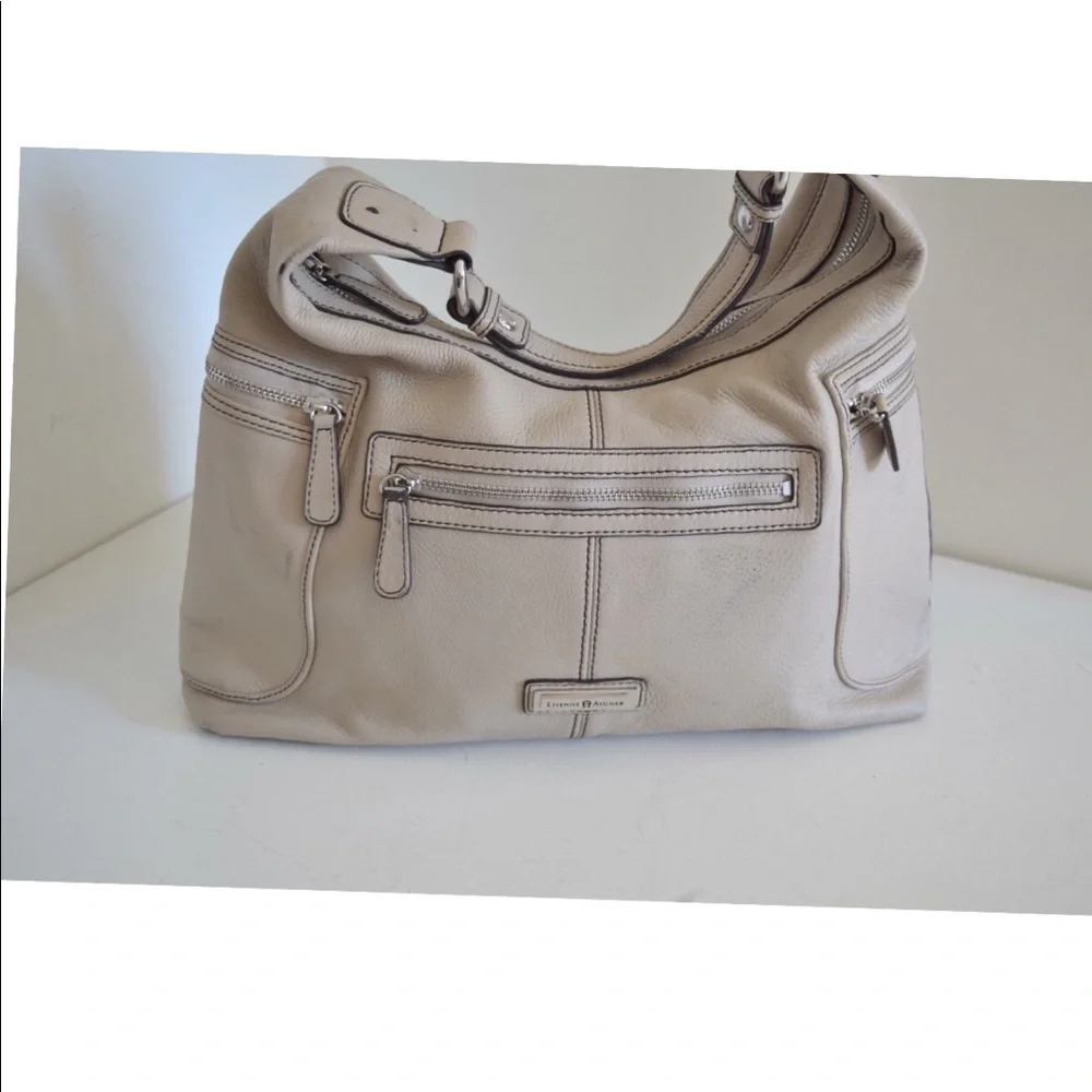 Etienne Aigner leather hobo bag